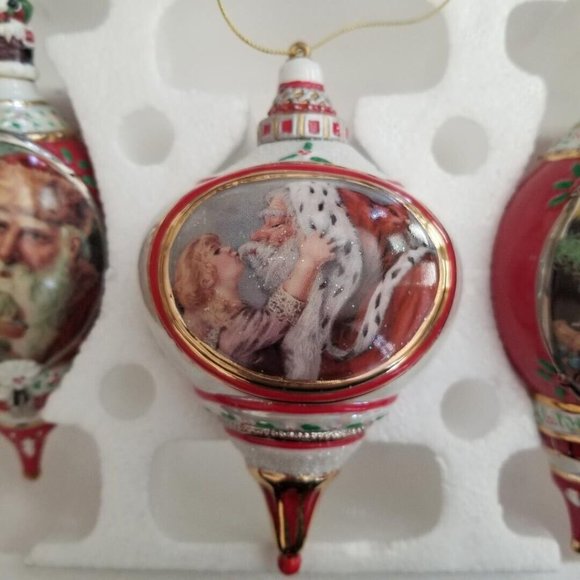 VNTG 2000 Bradford Exchange Santa Millennial Porcelain Ornaments Collection #2 - Picture 4 of 10